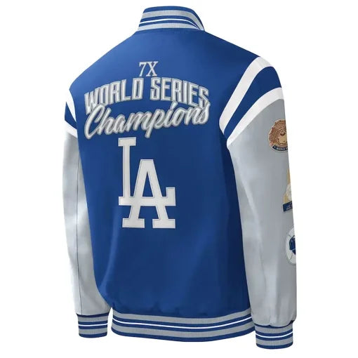 Title Holder LA Dodgers Royal and Gray Satin Jacket