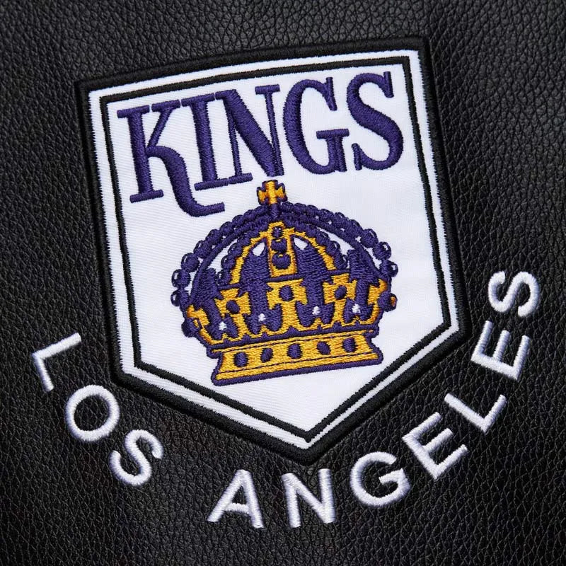 LA Kings Black Out Team Logo Varsity Jacket