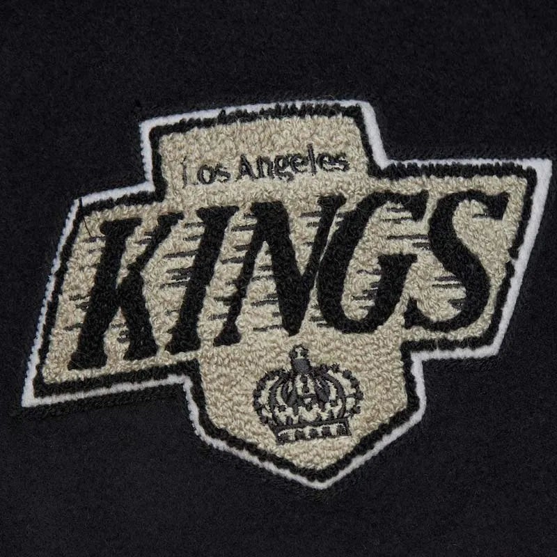 LA Kings Black Out Team Logo Varsity Jacket