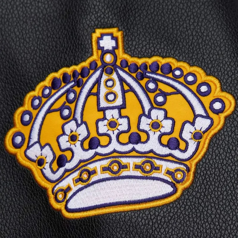 LA Kings Black Out Team Logo Varsity Jacket