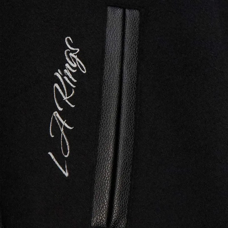 LA Kings Black Out Team Logo Varsity Jacket