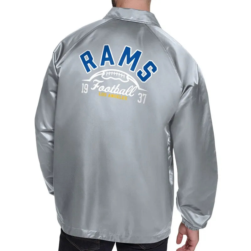 LA Rams Retro Logo Coaches Jacket