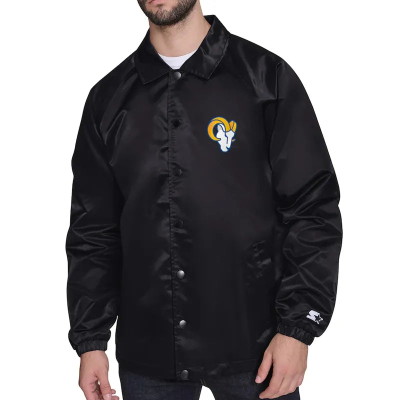 LA Rams Retro Logo Coaches Jacket