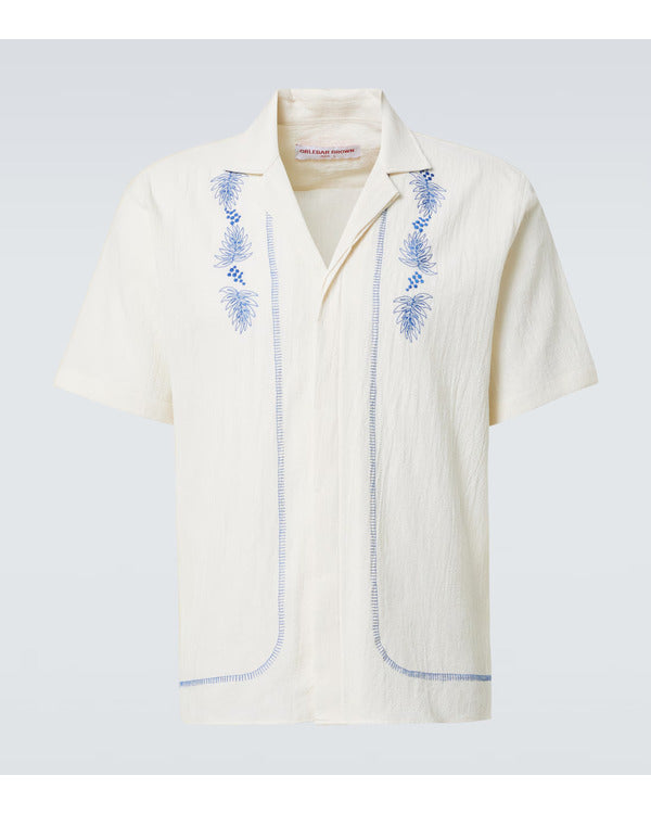 American Idol S23 Ryan Seacrest White Embroidered Shirt