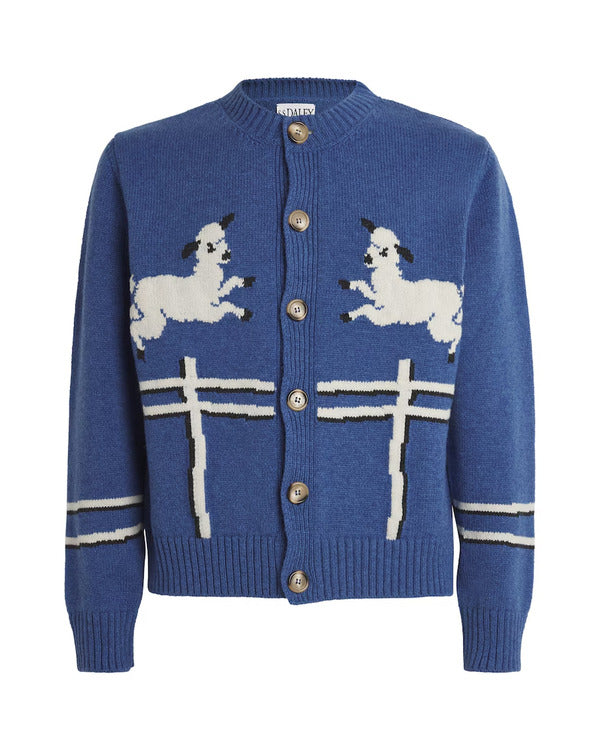 Drew Barrymore Show 2025 Will Taylor Blue Sheep Cardigan