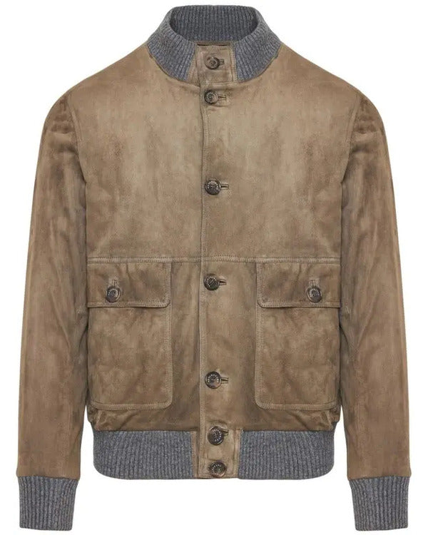 The View 2025 Michael Gandolfini Brown Suede Jacket