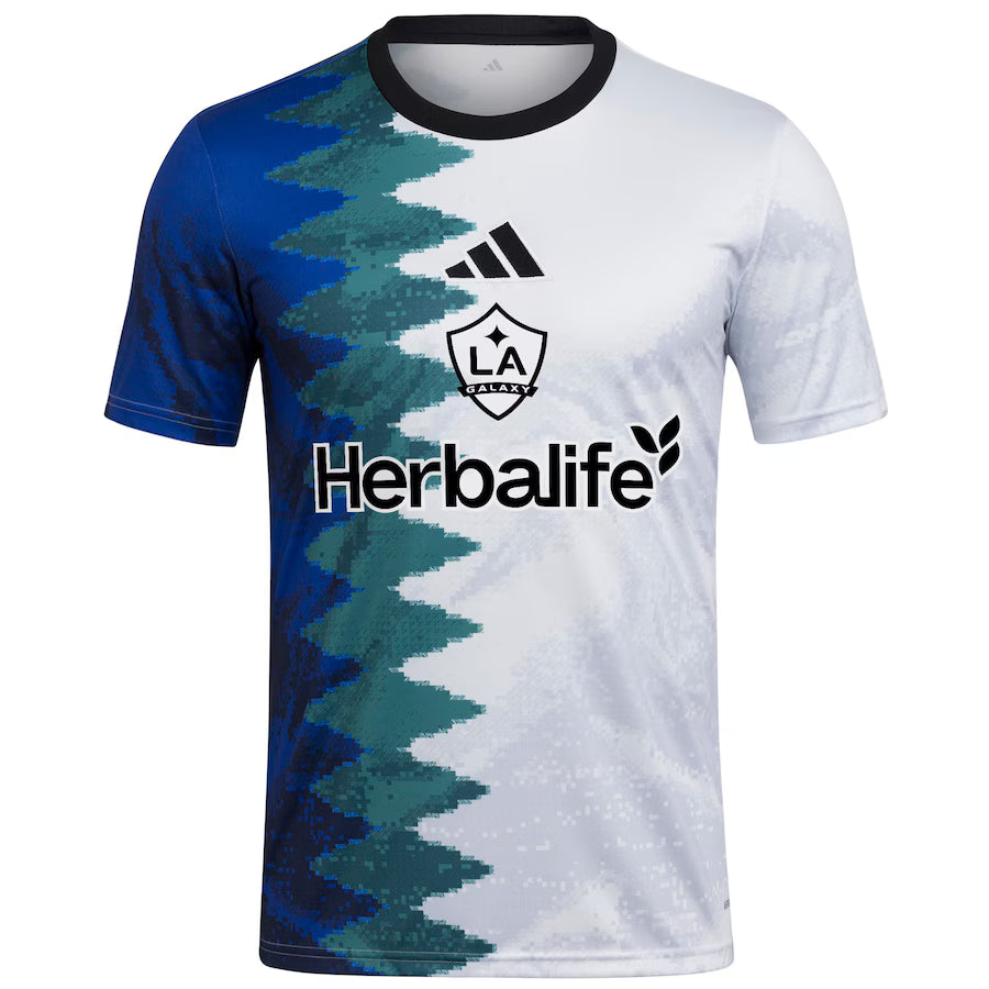 LA Galaxy adidas White 2025 Gaming AEROREADY Pre-Match Top