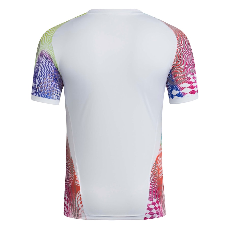 LA Galaxy adidas White 2025 Pride Pre-Match Top