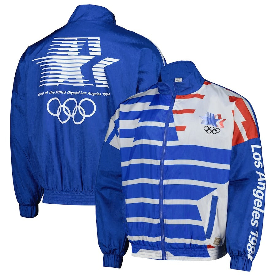 Blue 1984 Los Angeles Games Olympic Heritage Warmup Jacket