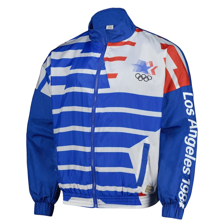 Blue 1984 Los Angeles Games Olympic Heritage Warmup Jacket