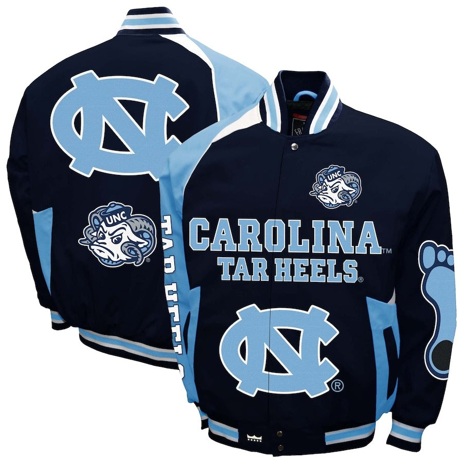 Franchise Club Navy North Carolina Tar Heels Spirit Cotton Twill Jacket