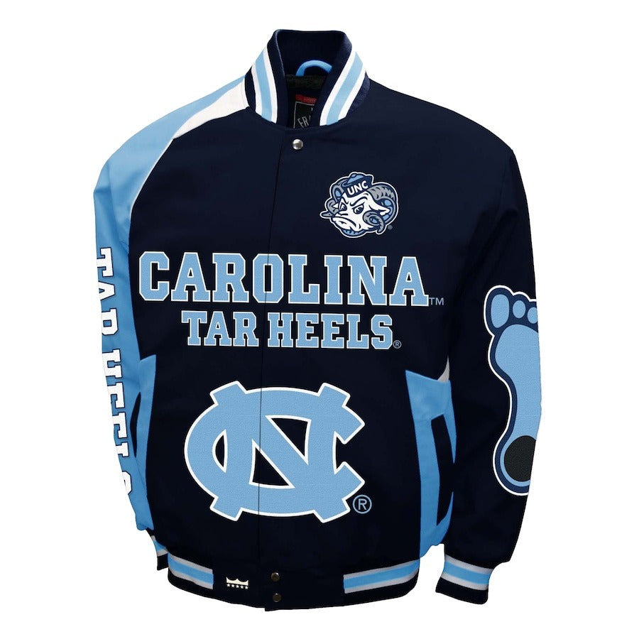 Franchise Club Navy North Carolina Tar Heels Spirit Cotton Twill Jacket