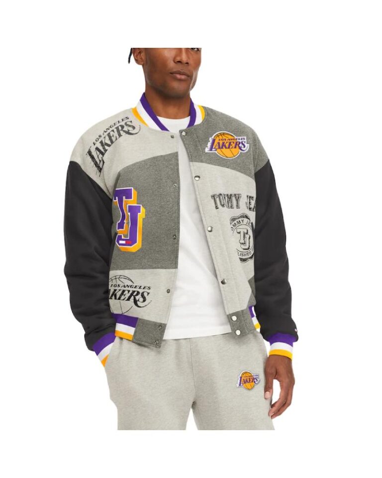 Lakers Tommy Jeans Gray James Jacket