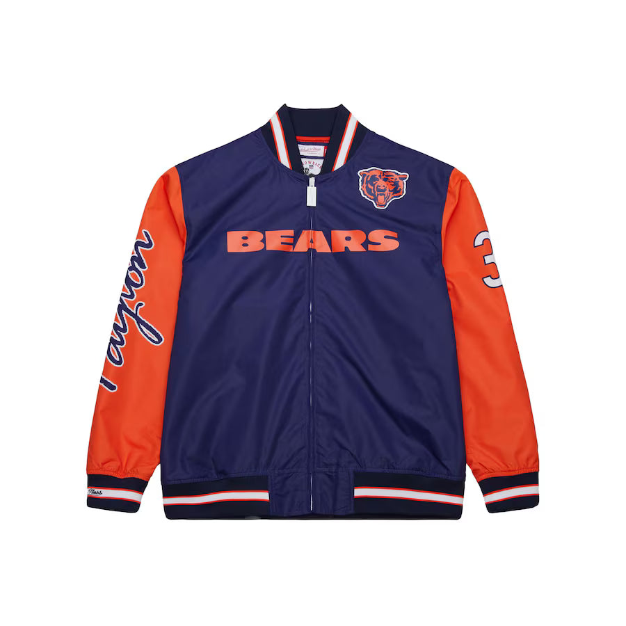 Mitchell & Ness Walter Payton Navy Chicago Bears Retired Player Graphic Satin Jacket