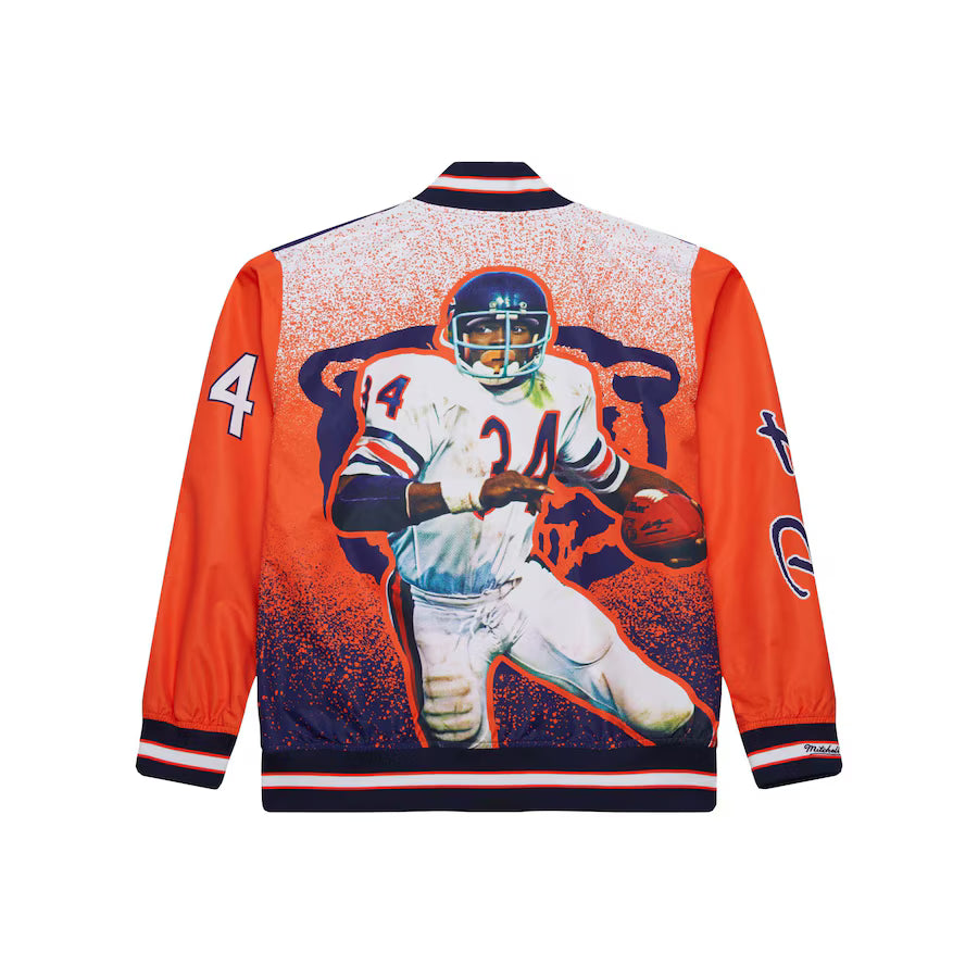 Mitchell & Ness Walter Payton Navy Chicago Bears Retired Player Graphic Satin Jacket