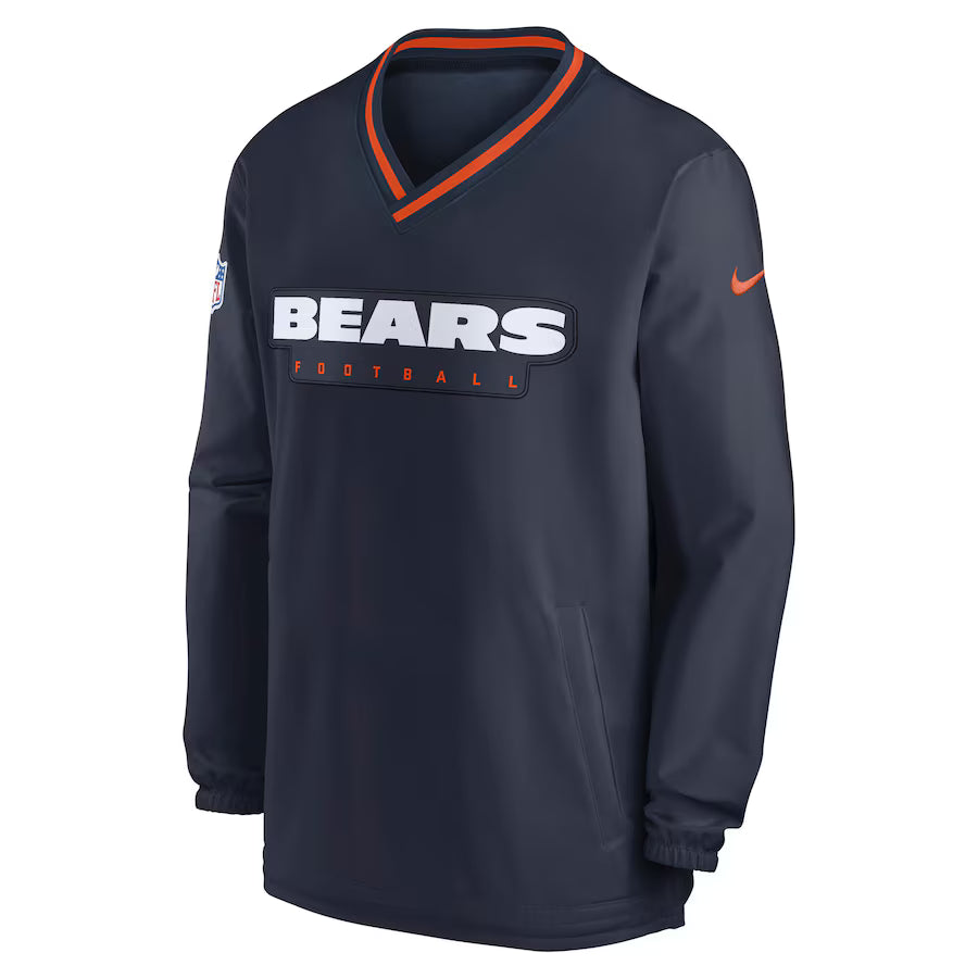 Nike Navy Chicago Bears Sideline Pullover Wind Shirt