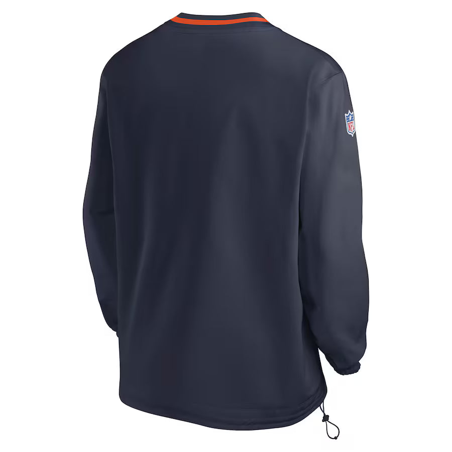 Nike Navy Chicago Bears Sideline Pullover Wind Shirt