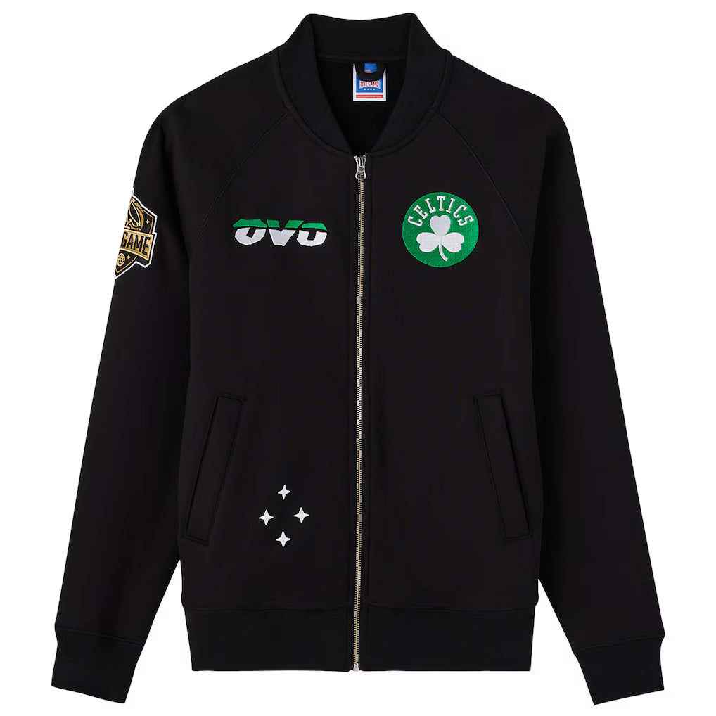 Boston Celtics OVO x NBA Heavyweight Fleece Black Jacket