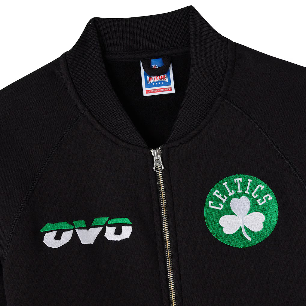 Boston Celtics OVO x NBA Heavyweight Fleece Black Jacket