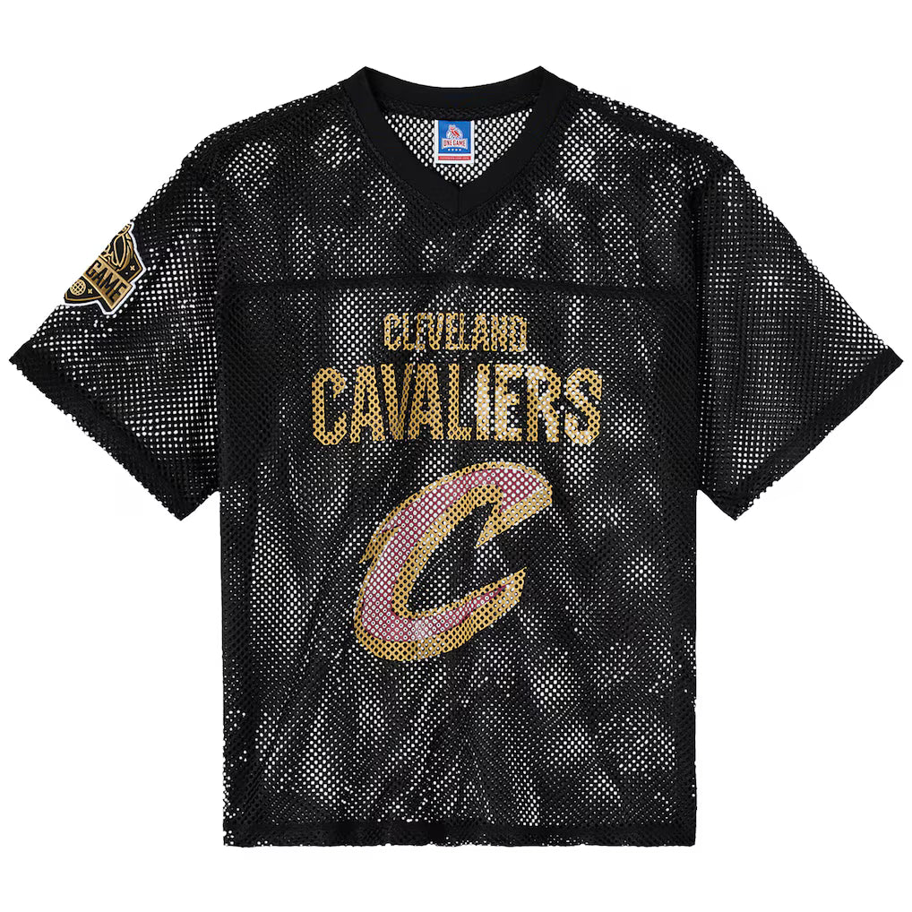 Cleveland Cavaliers OVO x NBA Mesh Football Fashion Black Jersey
