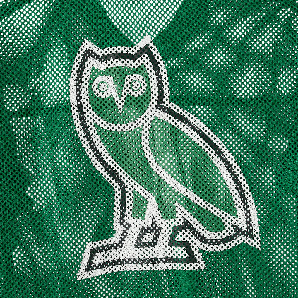 Boston Celtics OVO x NBA Mesh Football Fashion Green Jersey