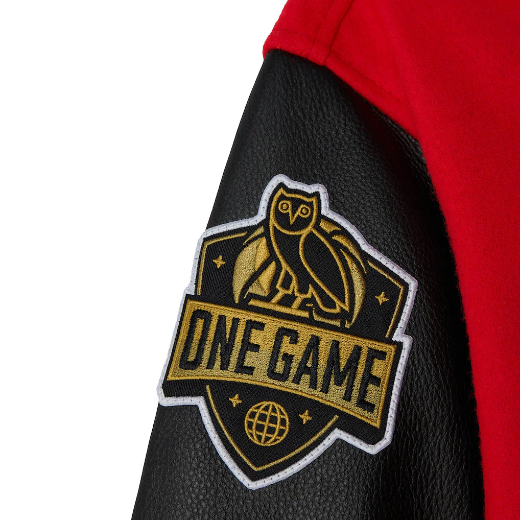 Chicago Bulls OVO x NBA Red Varsity Jacket