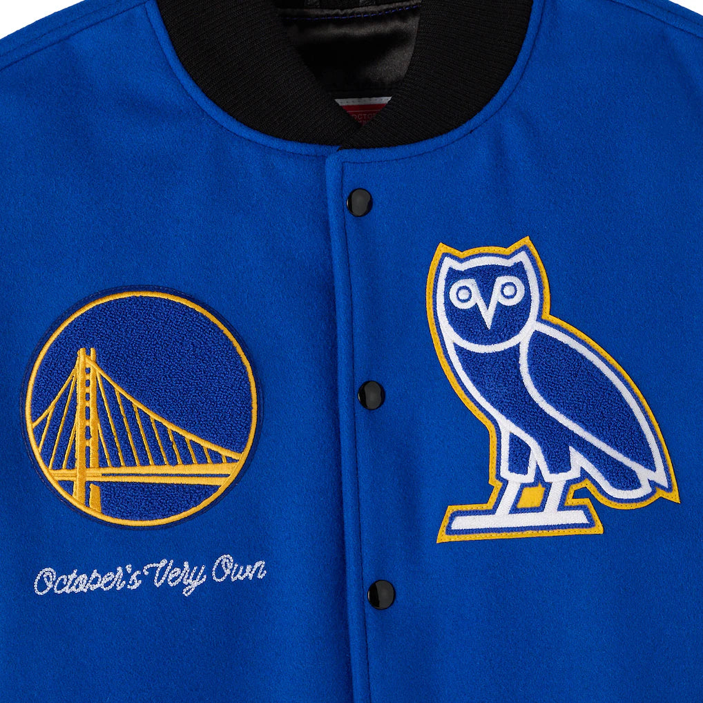 Golden State Warriors OVO x NBA Royal Varsity Jacket