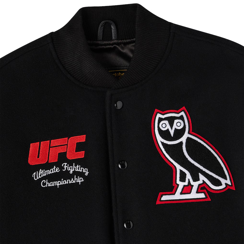 OVO x UFC Varsity Black Jacket