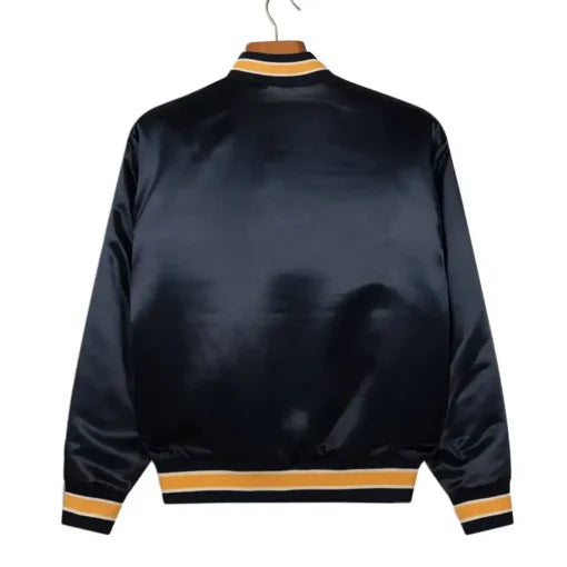Mercer Black Varsity Satin Jacket