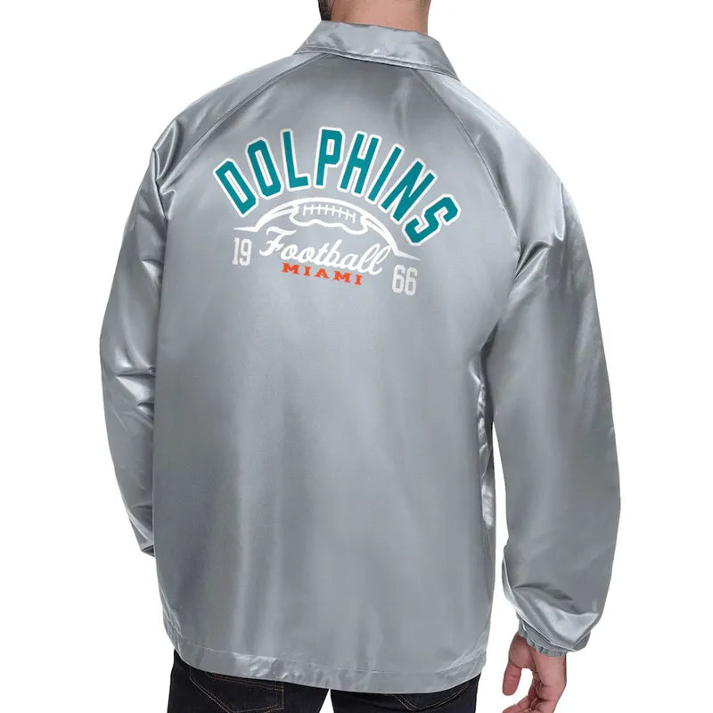 Miami Dolphins Retro Logo Coaches Jacket