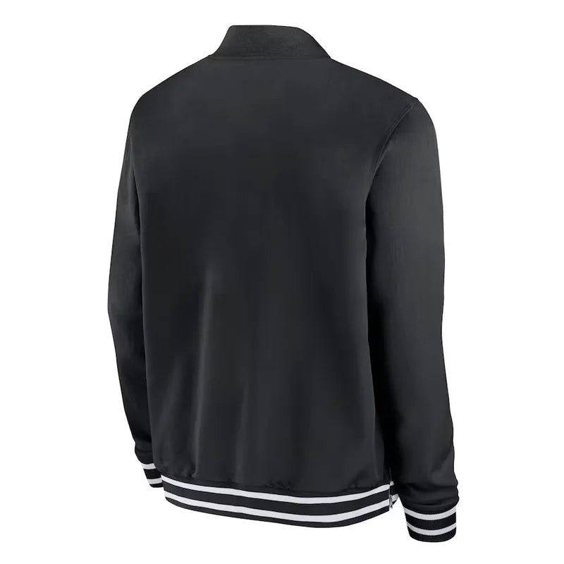 Miami Marlins Collection Dugout Black Bomber Jacket