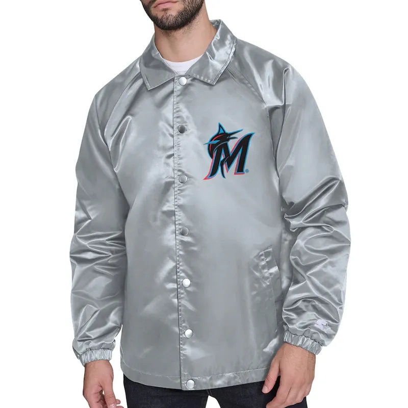 Miami Marlins Retro Logo Coaches Jacket