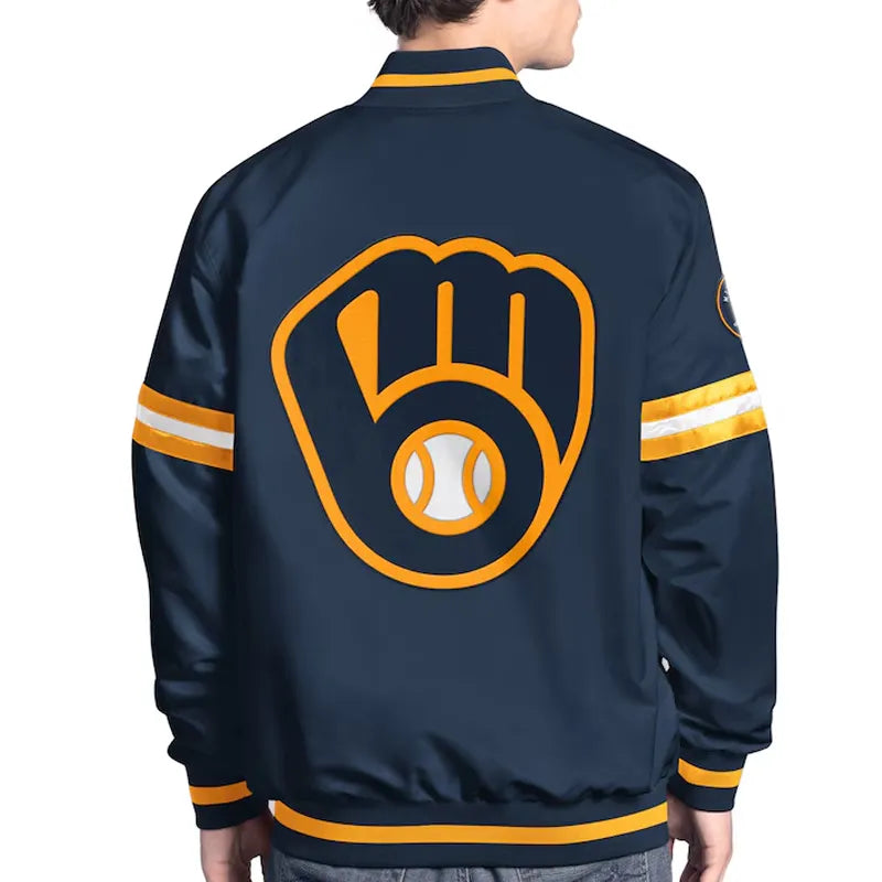 Milwaukee Brewers Scout Varsity Satin Jacket