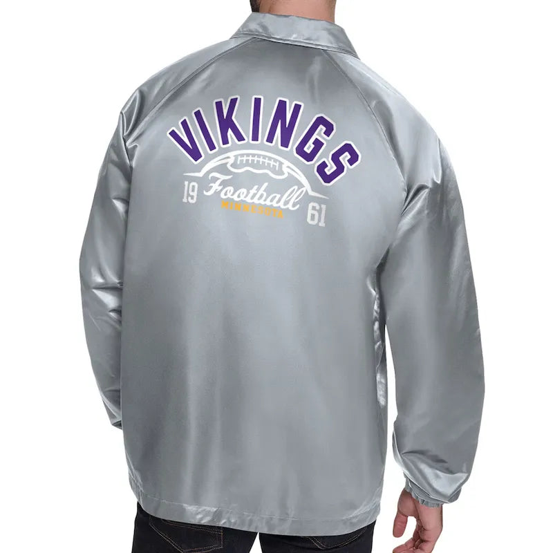 Minnesota Vikings Retro Logo Coaches Jacket