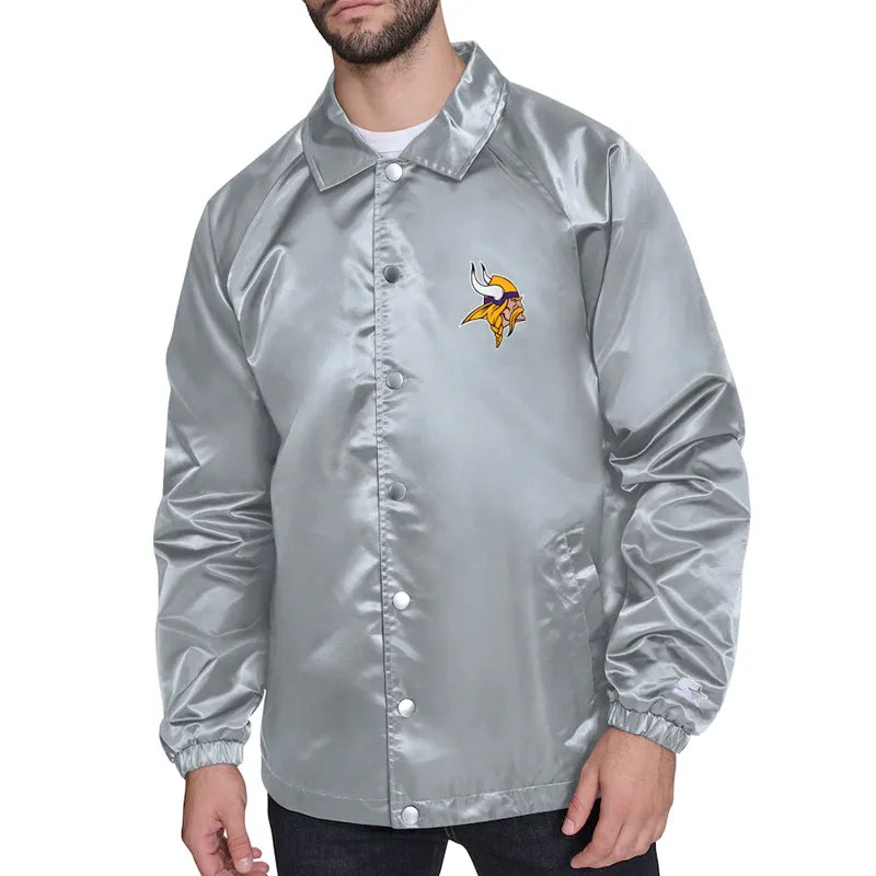 Minnesota Vikings Retro Logo Coaches Jacket