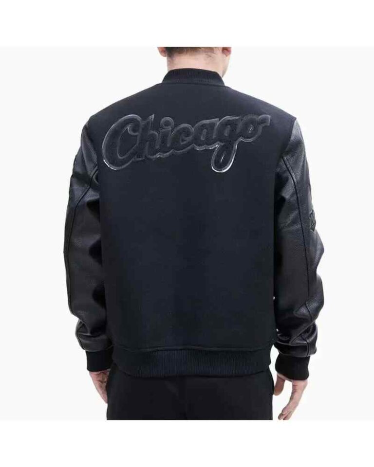 MLB Chicago White Sox Black Varsity Jacket