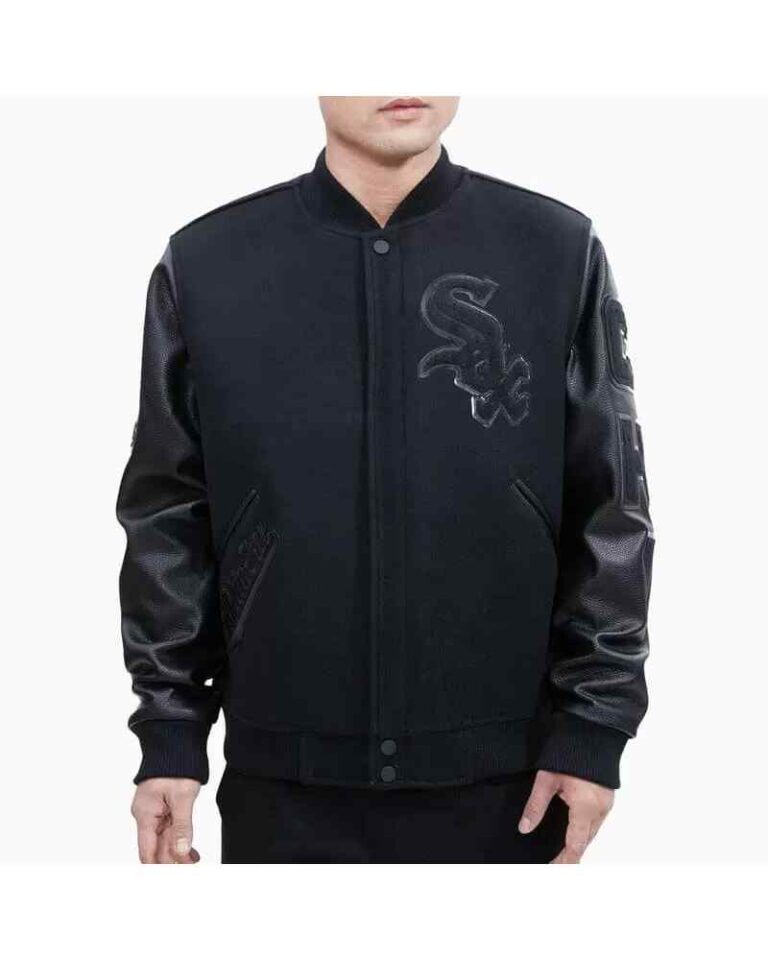 MLB Chicago White Sox Black Varsity Jacket