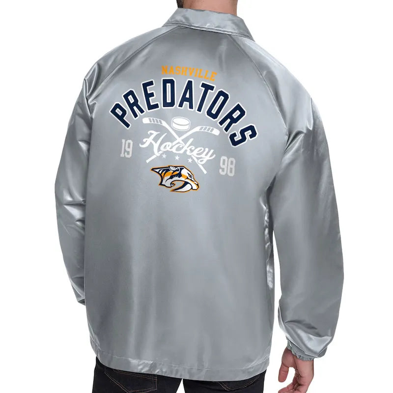 Nashville Predators Retro Logo Coaches Jacket