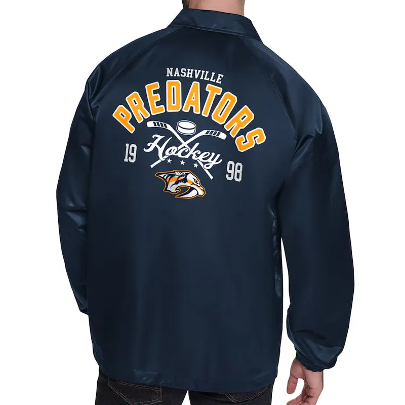 Nashville Predators Retro Logo Coaches Jacket