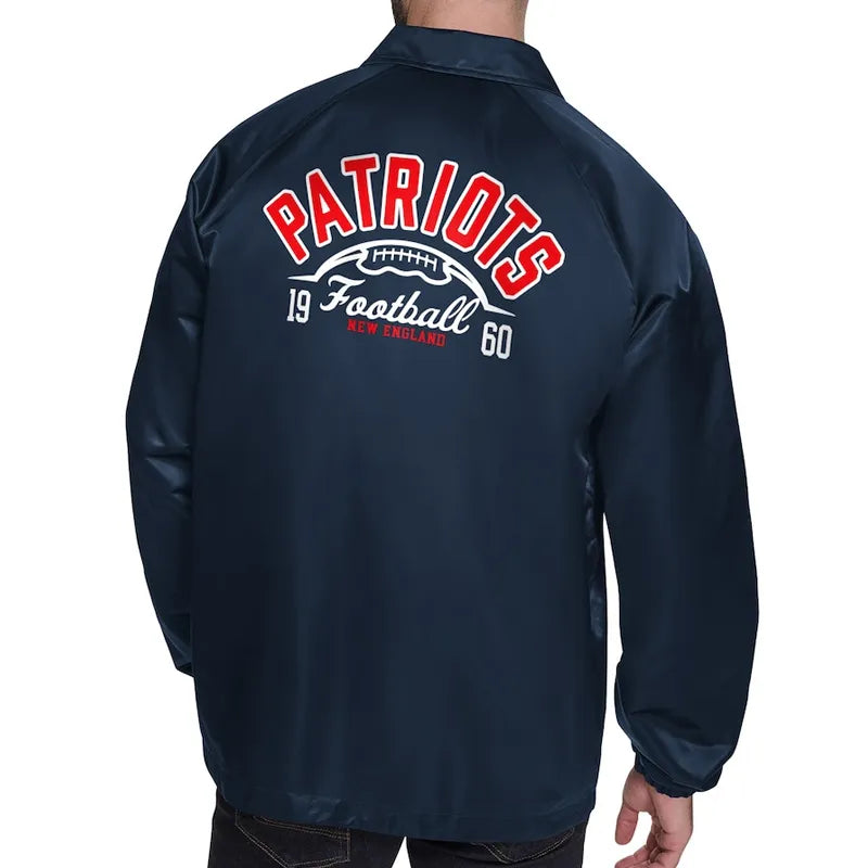 New England Patriots Retro Logo Coaches Jacket