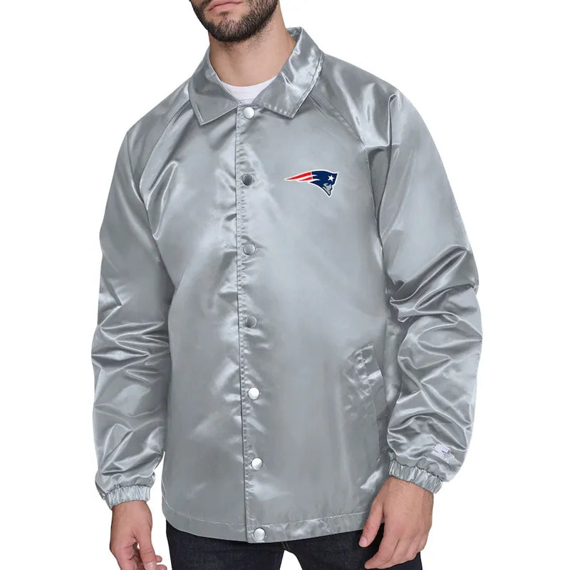New England Patriots Retro Logo Coaches Jacket