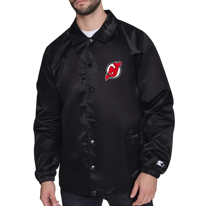 New Jersey Devils Retro Logo Coaches Jacket
