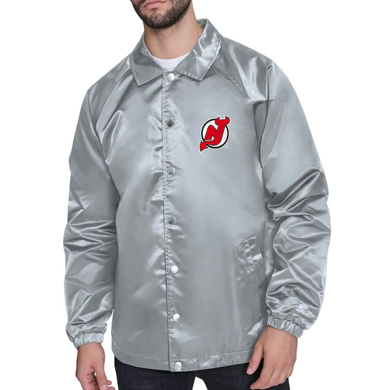 New Jersey Devils Retro Logo Coaches Jacket
