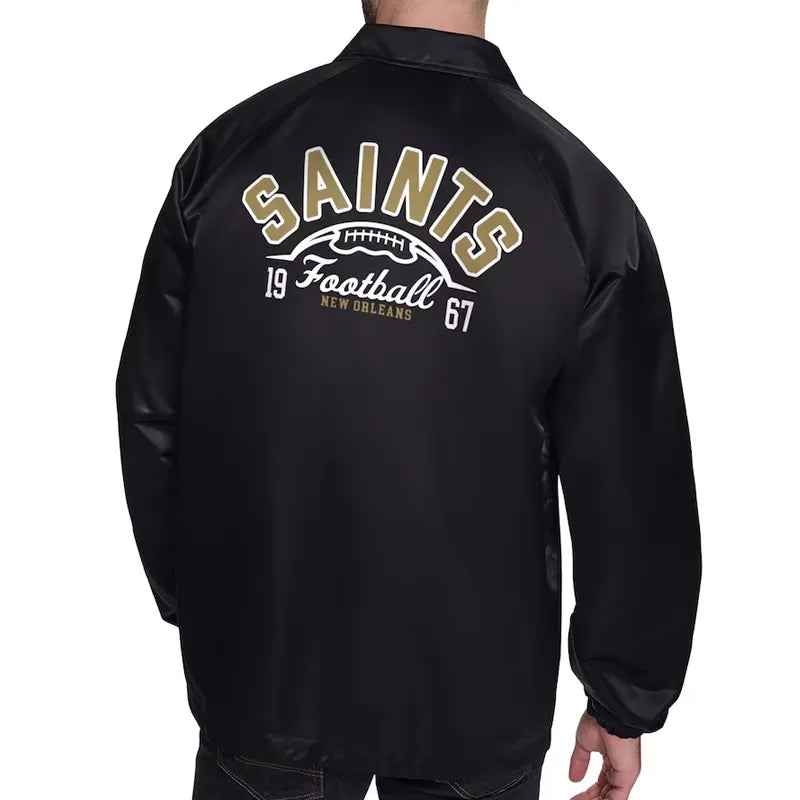 New Orleans Saints Retro Logo Coaches Jacket