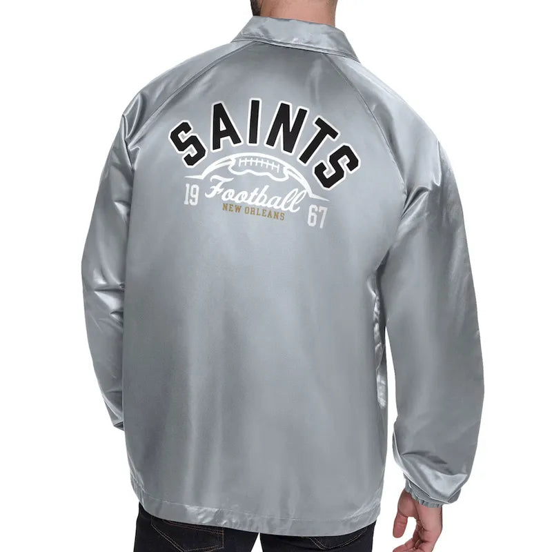 New Orleans Saints Retro Logo Coaches Jacket