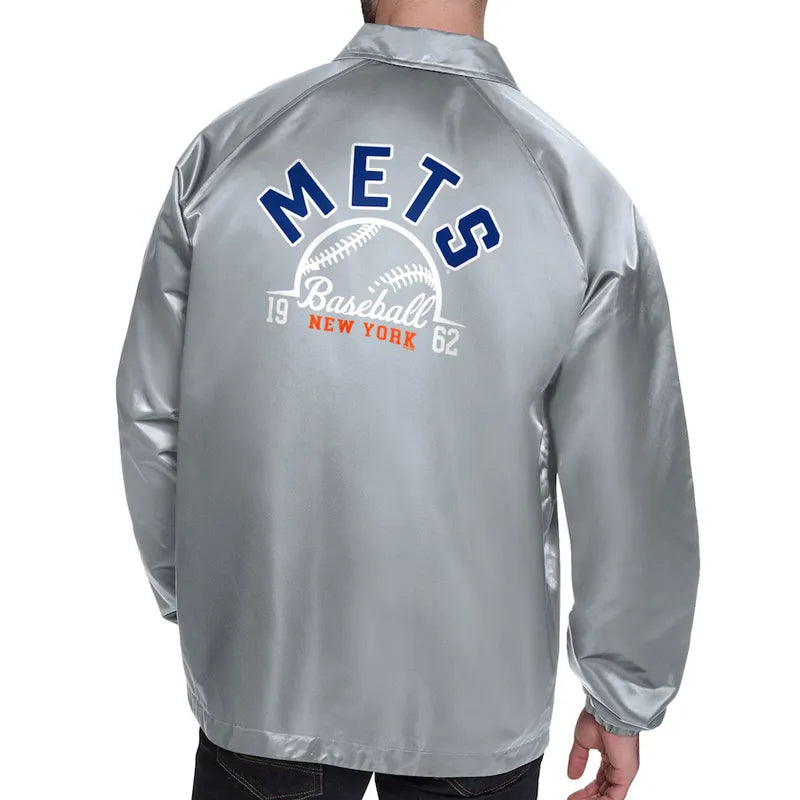 New York Mets Retro Logo Coaches Jacket