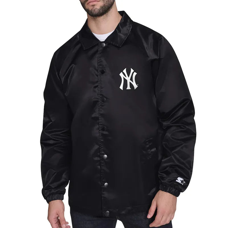 NY Yankees Retro Logo Coaches Jacket
