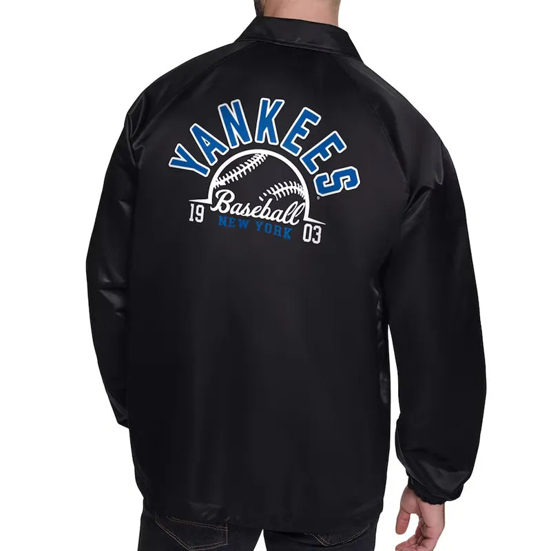 NY Yankees Retro Logo Coaches Jacket