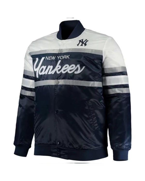 New York Yankees Coaches Full Snap Satin Jacket