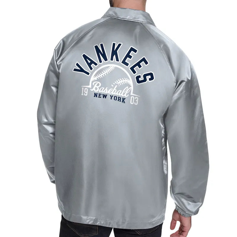 NY Yankees Retro Logo Coaches Jacket